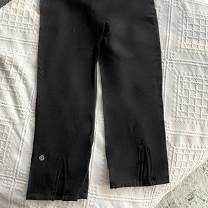 Lululemon Capri leggings, with triangle slit